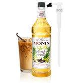 Monin botella frontal con bomba, añade sabor consistente