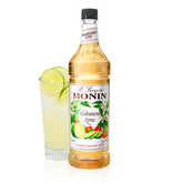 Monin botella frontal Habanero Lime mostrando envase reciclable y 1 litro