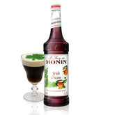 Monin botella frontal 750 ml mostrando sabor irish cream y uso versátil