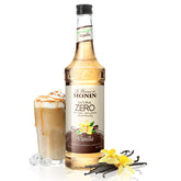 Monin botella frontal mostrando etiqueta y beneficio sabor natural