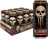 Monster Killer Brew Loca Moca vista frontal de la lata mostrando el diseño y el tamaño