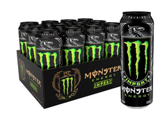 Lata Monster frente resellable mostrando diseño y facilidad de cierre, ofrece conveniencia