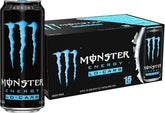 Monster lata frontal mostrando diseño y energía lista para beber