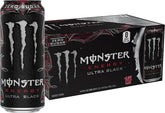 Monster Ultra Black lata frontal mostrando el diseño y la energía refrescante