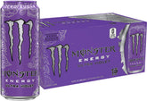 Monster Ultra Violet lata frontal mostrando diseño y sabor cítrico uva