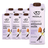 Mooala envase frontal de vainilla orgánica muestra diseño y beneficio de sabor puro
