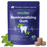 Moolike frente del empaque mostrando 60 piezas y beneficios remineralizantes