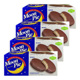 MoonPie empaque frontal mostrando 4 cajas y 48 mini sándwiches, conveniencia MoonPie