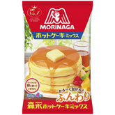Morinaga paquete frontal mostrando la marca y el tamaño, conveniencia en tres unidades
