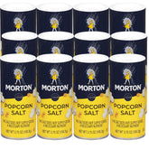 Morton envase frontal de Popcorn Salt mostrando diseño y cantidad útil