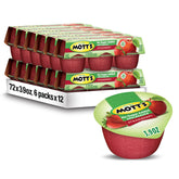 Mott's taza frontal mostrando compota y facilidad de transporte