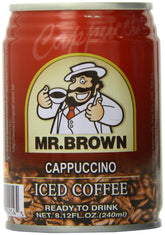 Mr. Brown lata frontal mostrando marca y tamaño, práctico para llevar