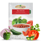 Mrs. Wages frente del paquete mostrando la marca y cantidad útil para hacer salsa