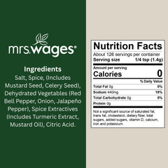 Mrs. Wages sobre abierto con polvo de mezcla, muestra textura y conveniencia