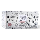 Mt. Comfort Coffee caja frontal mostrando 80 cápsulas y conveniencia diaria