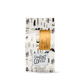 Mt. Comfort Coffee paquete frente mostrando 12 onzas y diseño claro