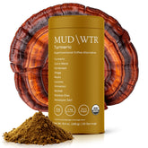 MUD\WTR frasco frontal mostrando el producto y su beneficio de enfoque sostenido