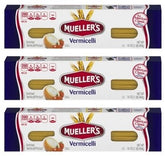 Mueller's paquete frontal de vermicelli 16 oz muestra diseño y cantidad útil