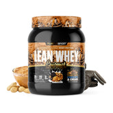 MuscleSport envase frontal Lean Whey Gourmet mostrando etiqueta y sabor