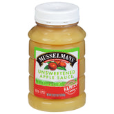 Musselman's frasco delantero mostrando etiqueta clara y beneficio natural