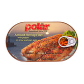 MW Polar frente de lata de arenque con pimienta, buen aspecto y sabor