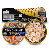 MW Polar lata frontal con camarones listos para consumir y beneficio de proteína rápida