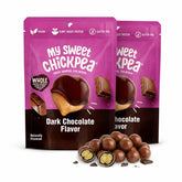 My Sweet Chickpea paquete frente que muestra sabor y marca, conveniencia para llevar