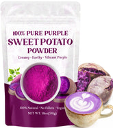 Nahasahr bolsa frontal de ube en polvo mostrando etiqueta y beneficio de color natural