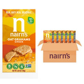 Nairn's paquete frontal mostrando galletas sin gluten y ventaja de snack saludable