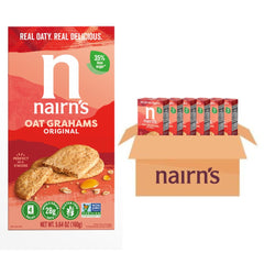 Nairn's empaque frontal mostrando galletas sin gluten y beneficios