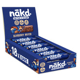 nākd bar frontal del empaque mostrando 18 unidades y beneficio de resealable