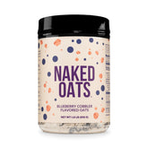 NAKED frente del paquete mostrando sabor Blueberry Cobbler y beneficios