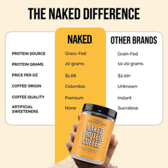 NAKED bebida preparada con hielo en vaso, refresca y energiza al instante