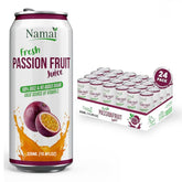 Namai lata frontal mostrando maracuyá y conveniencia de pack