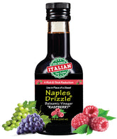 Naples Drizzle frambuesa botella frontal muestra calidad y sabor