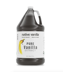 Native Vanilla frente del envase 128oz, envase grande para ahorro