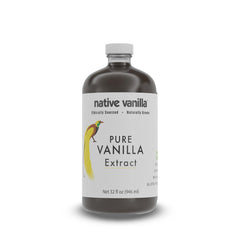 Native Vanilla botella frontal 32 oz mostrando tamaño y diseño elegante