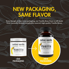 Native Vanilla detalle de textura con motas de vaina que realzan postres