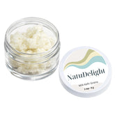NatuDelight frasco frontal con granos vivos mostrando frescura