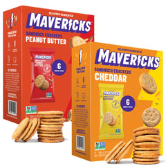 NATURAL BORN SNACKERS empaque frontal mostrando variedades y beneficio por granos enteros