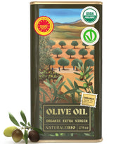 NaturaleBio botella frontal mostrando etiqueta D.O.P. y calidad premium