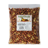 Naturalee paquete frontal mostrando cacahuates con piel, conveniencia y cantidad