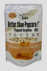 Nature Nate’s frente del paquete mostrando sabor Brown Butter Caramel y beneficios keto