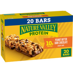Nature Valley frente del empaque mostrando 20 barritas y conveniencia