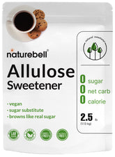 NatureBell envase frontal de allulose 2.5 lb mostrando tamaño y marca, beneficio: suministro a granel