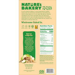 Nature's Bakery barra abierta que muestra relleno de manzana y textura crujiente
