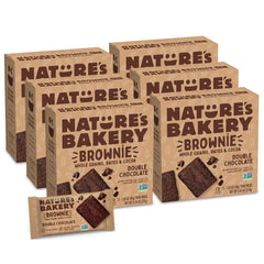 Nature's Bakery vista frontal del paquete mostrando diseño y nombre