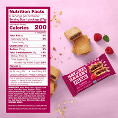 Nature's Bakery twin-pack abierto con dos barritas listo para llevar