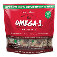 Nature's Eats frente del paquete mostrando tamaño 15 oz y control de porciones