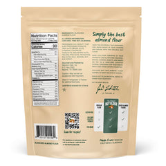 Nature's Eats primer plano de textura superfina de la harina ofreciendo mezcla homogénea